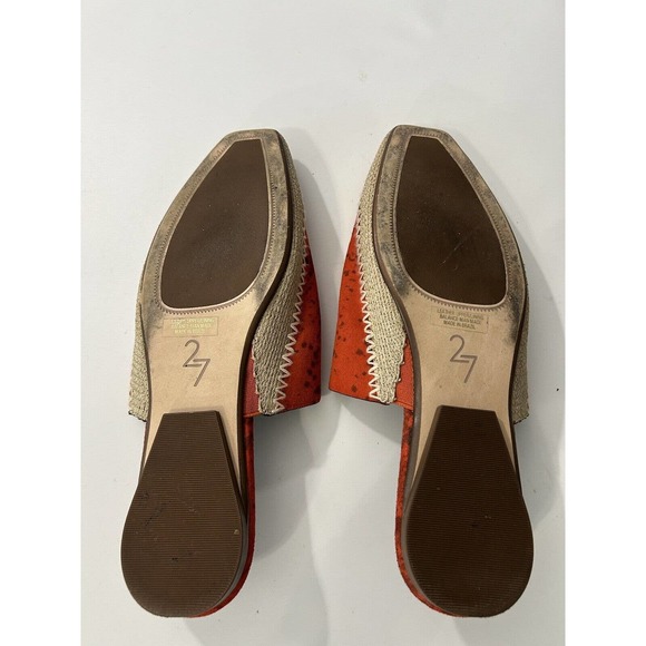 27 EDIT Naturalizer Candice Snake Print Orange Python Slip On Mules Size 9 - Picture 3 of 8